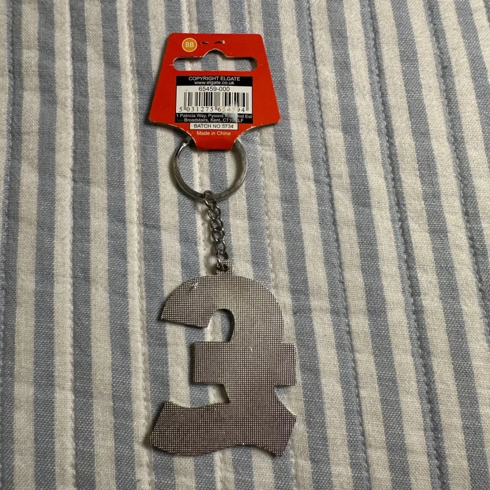 Elgate‎ Union Jack British Pound Sterling Sign Keychain Red Glitter Souvenir